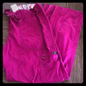 Raspberry Koi scrub Pants